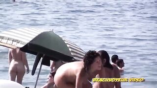 Naturist Babe Nude on Public Beach revealing cunt and tits Voyeurism 1156