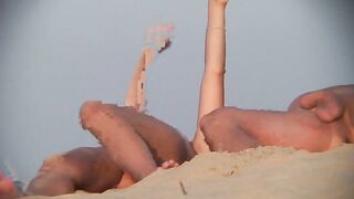 Naturist Babe Nude on Public Beach revealing cunt and tits Voyeurism 1147