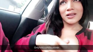 Yasmin Lee Transgender OnlyFans Leaks Horny in traffic and I want to stroke one out but I wore the wrong outfit. Who wants to see me jerki