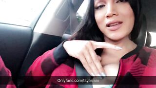 Yasmin Lee Transgender OnlyFans Leaks Horny in traffic and I want to stroke one out but I wore the wrong outfit. Who wants to see me jerki