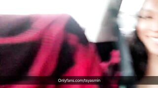 Yasmin Lee Transgender OnlyFans Leaks Horny in traffic and I want to stroke one out but I wore the wrong outfit. Who wants to see me jerki