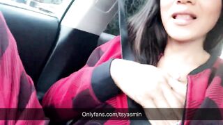 Yasmin Lee Transgender OnlyFans Leaks Horny in traffic and I want to stroke one out but I wore the wrong outfit. Who wants to see me jerki