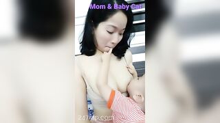 Mom & Baby Cat / BÉ CÁT CHANNEL/ Lovely Mum Hot Hot Ass Mom YouTuber Patreon Leaked 14