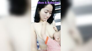 Mom & Baby Cat / BÉ CÁT CHANNEL/ Lovely Mum Hot Hot Ass Mom YouTuber Patreon Leaked 14