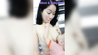 Mom & Baby Cat / BÉ CÁT CHANNEL/ Lovely Mum Hot Hot Ass Mom YouTuber Patreon Leaked 14