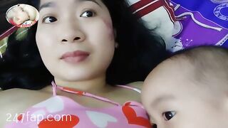 Mom & Baby Cat / BÉ CÁT CHANNEL/ Lovely Mum Hot Stunning Mother YouTuber Patreon Leaked 7