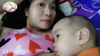 Mom & Baby Cat / BÉ CÁT CHANNEL/ Lovely Mum Hot Stunning Mother YouTuber Patreon Leaked 7