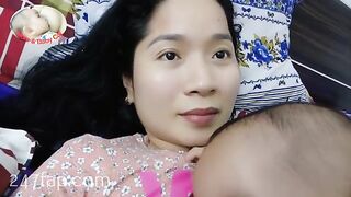 Mom & Baby Cat / BÉ CÁT CHANNEL/ Lovely Mum Hot Stunning Mother YouTuber Patreon Leaked 11