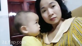 Mom & Baby Cat / BÉ CÁT CHANNEL/ Lovely Mum Hot Hot Mom YouTuber Patreon Leaked 12