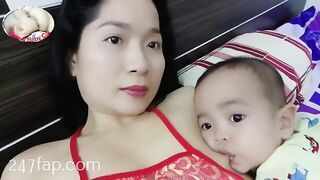 Mom & Baby Cat / BÉ CÁT CHANNEL/ Lovely Mum Hot Stunning Mother YouTuber Patreon Leaked Porn Video 26
