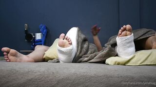 YelahiaG OnlyFans Leaks - Sleeping with @evvacast  while we were in long leg cast was very special, but pampering each other w