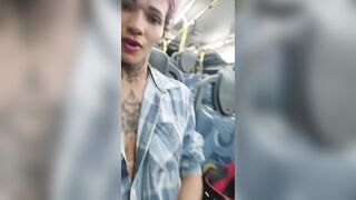 Saprezotte OnlyFans Transgender showing off on public transportation 