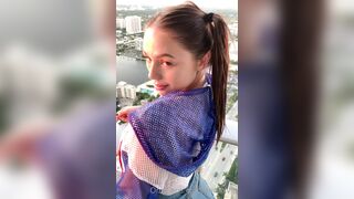 Annaxvip OnlyFans Leaks big butt undress hot pants in the balcony