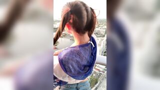 Annaxvip OnlyFans Leaks big butt undress hot pants in the balcony