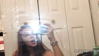 Nila Amateur Girl Leaks Loves to show off her small boobs and hairy pussy 5