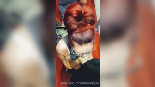 Mia Ruby (Mia.rubyxo) OnlyFans Leaks Skinny Small Boobs Redhead Girl 360