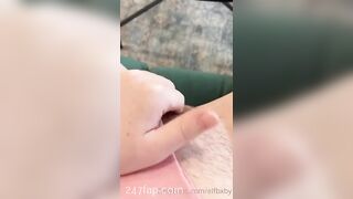 Elfbxby fingering her half shaved slight hairy vagina in the first person view