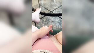 Elfbxby fingering her half shaved slight hairy vagina in the first person view