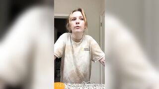 Elfbxby trying something else and topless naked in the last part of the clip