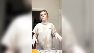 Elfbxby trying something else and topless naked in the last part of the clip