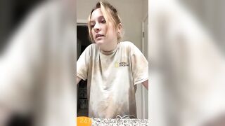 Elfbxby trying something else and topless naked in the last part of the clip