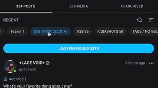 Lacevoid OnlyFans Leaks - OF has labels now!  So I just spend the last several hours categorizing all of my major posts! _If y