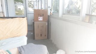 Lacevoid OnlyFans Leaks - I fucking love stroking my fat cock on the porch. I hope my neighbors appreciate it as much as you s