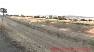 Annablossom (Anna Blossom)  Leaks Beautiful Blonde Public Flashing while on Bike Ride 