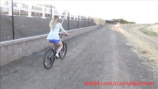 Annablossom (Anna Blossom)  Leaks Beautiful Blonde Public Flashing while on Bike Ride 