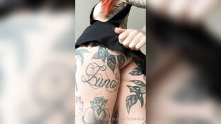 Lunaluck (Luna Luck) OnlyFans Leaks Petite Redhead with Tons of Tattoo Porn Video 64