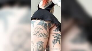 Lunaluck (Luna Luck) OnlyFans Leaks Petite Redhead with Tons of Tattoo Porn Video 64