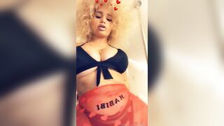 Littlemisslibrarian (Carmela Habibi aka carmellaxo) OnlyFans Leaks Habibihearts Chubby Ebony Babe Porn Video 16