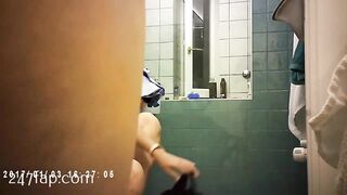 _College Shower Voyeur - 2 Friends in bathroom Leaked Amateur Nude Girl Porn Video 2