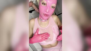 Prettyinpinkxoxofficial (Pretty in Pink) OnlyFans Leaks New Latex Goddess with Deepthroat Talent Porn Video 24